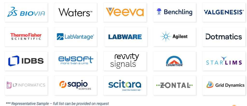 a group of logos on a white background